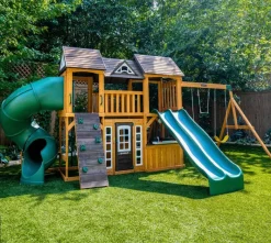 Zwerkules Spielturm Bolzo natur B/H/L: ca. 675x280x347 cm