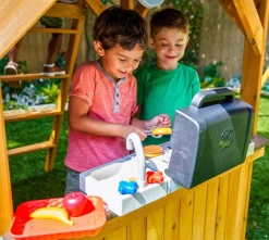 Zwerkules Spielturm Bolzo natur B/H/L: ca. 675x280x347 cm